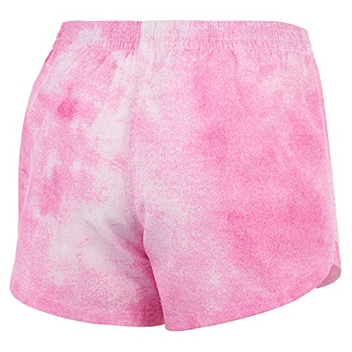 adidas Girls' Printed Woven Shorts, Screaming Pink, 5