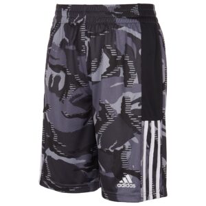 adidas boys aeroready® action camo shorts, black, 4-8 years us