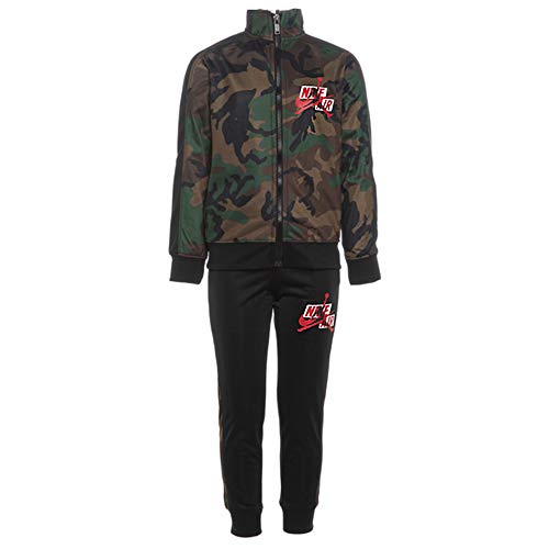 Jordan 2 Piece Set Zip Jacket and Pants Tracksuit Boys … (Camo(85858510-e4f)/Black, 4)