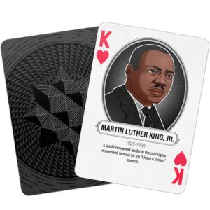 famous african americans in history playing cards – professional premium quality – standard size – great for poker, blackjack