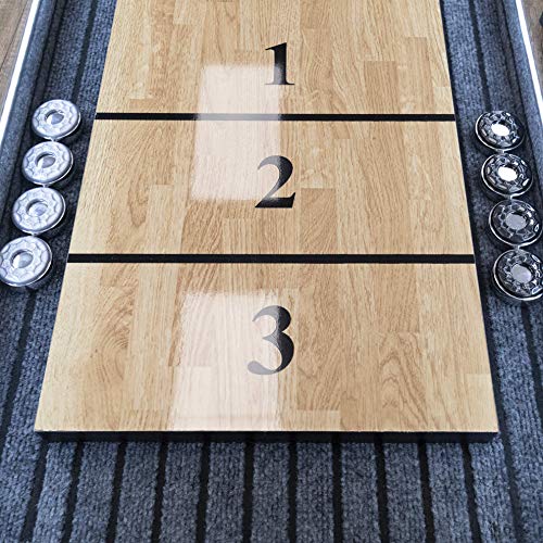 American Legend Kirkwood 9’ LED Light Up Shuffleboard Table with Bowling