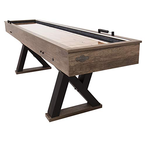 American Legend Kirkwood 9’ LED Light Up Shuffleboard Table with Bowling