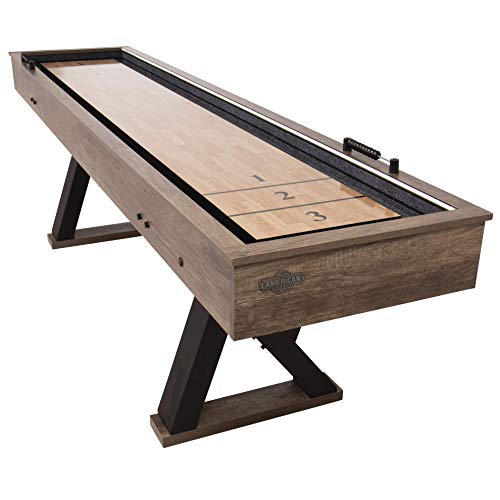 American Legend Kirkwood 9’ LED Light Up Shuffleboard Table with Bowling