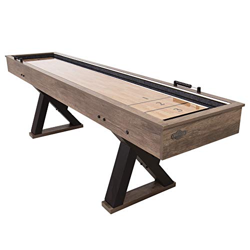 American Legend Kirkwood 9’ LED Light Up Shuffleboard Table with Bowling