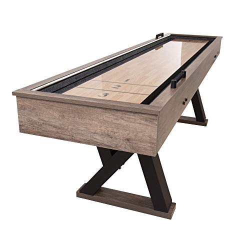 American Legend Kirkwood 9’ LED Light Up Shuffleboard Table with Bowling