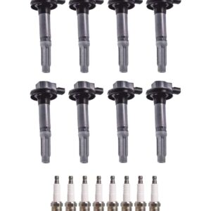 ENA Set of 8 Ignition Coil Pack and 8 Platinum Spark Plug 5.0 Compatible with Ford F150 Mustang V8 5.0L 2011 2012 2013 2014 2015 2016 Replacement for C1802 UF622 DG542 SP548