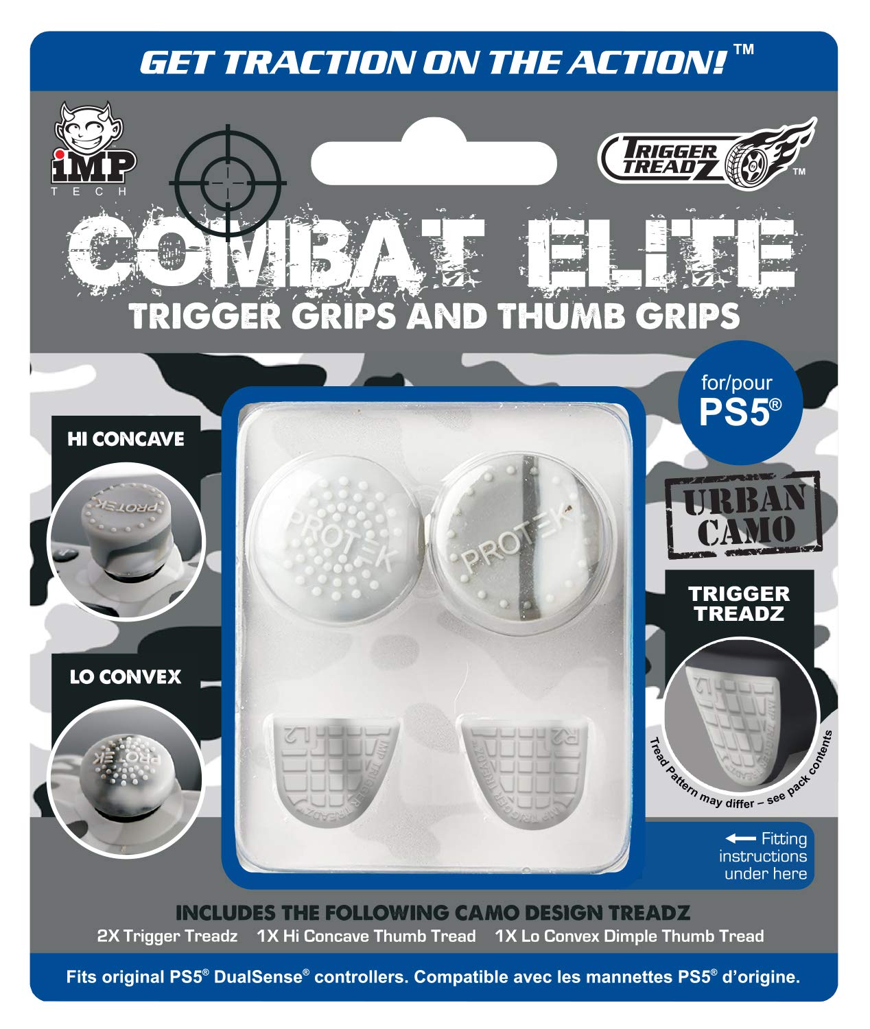 iMP Tech Combat Elite Thumb & Trigger Treadz Dual Sense Controller Grips - Urban Camo (PS5) (PS5)