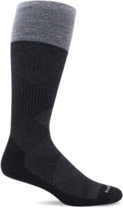 sockwell men's diamond dandy moderate graduated compression sock, black - m/l