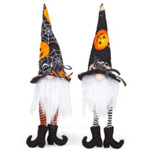 delton products corp sitting dangling leg hairy witch gnomes figurines set 19 inches tall