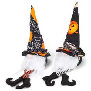 Delton Products Corp Sitting Dangling Leg Hairy Witch Gnomes Figurines Set 19 Inches Tall