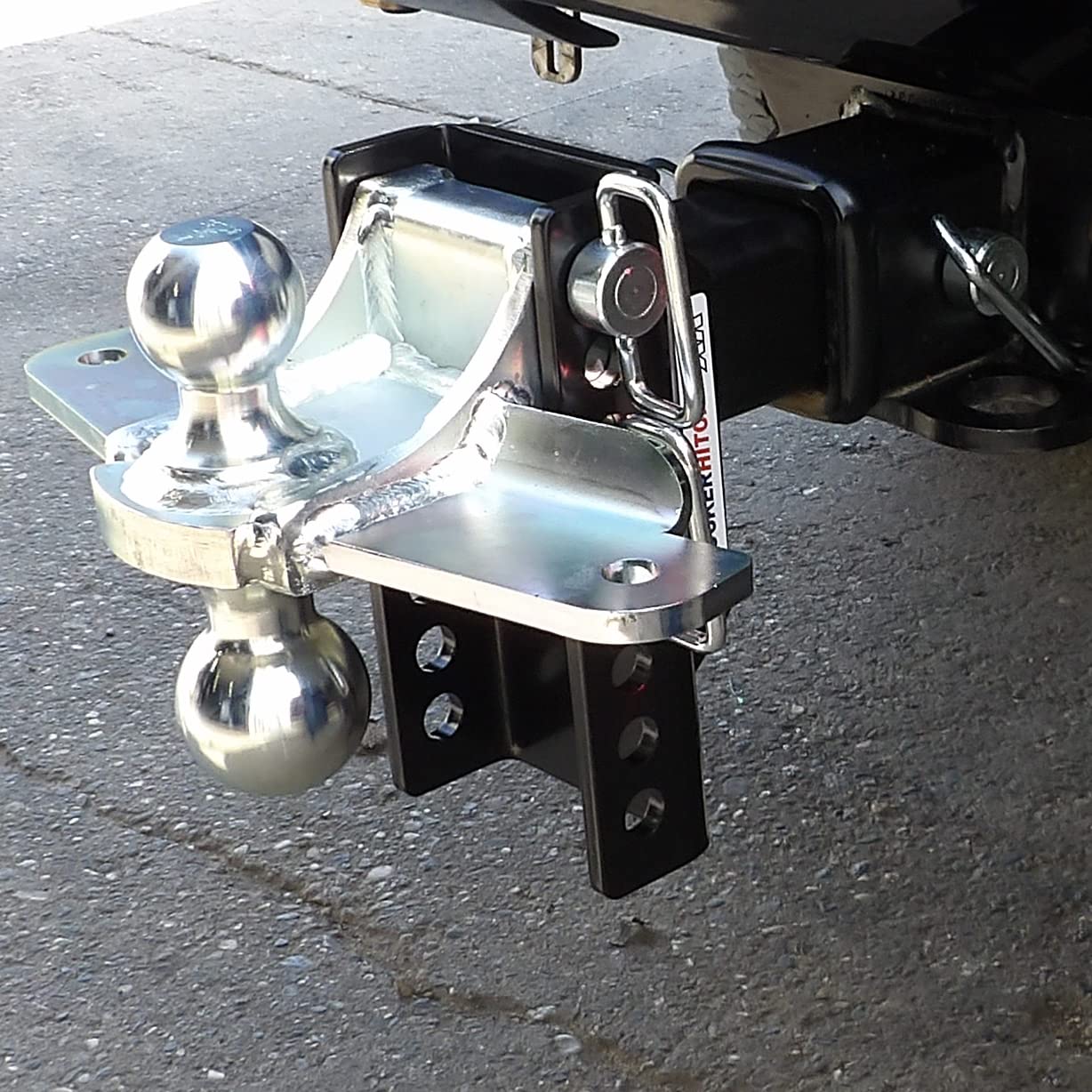 Shocker XR Combo Ball Mount Hitch with Sway Control Tabs, Fits 2" Hitch 4" Drop / 4" Rise