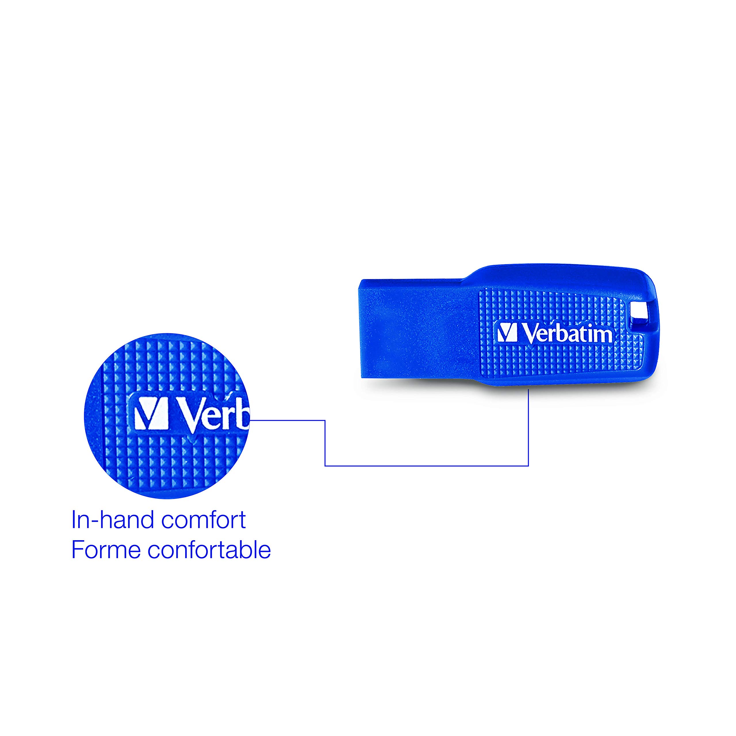 Verbatim 64GB Ergo USB 3.0 Flash Drive – Blue, 70879