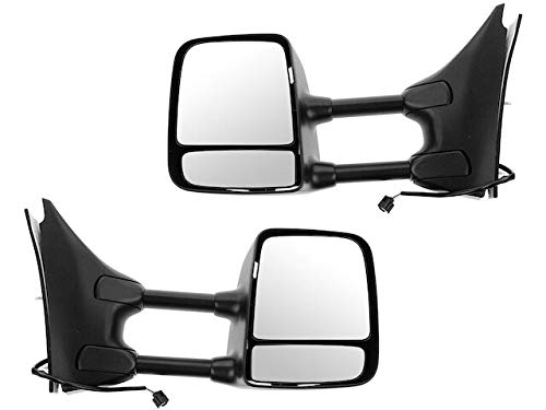 Door Towing Mirror Set of 2 - Manual-Telescoping - Compatible with 2005 - 2018 Nissan Frontier