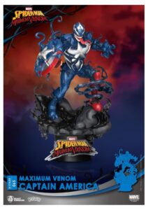 beast kingdom maximum venom: captain america ds-065 d-stage statue, multicolor