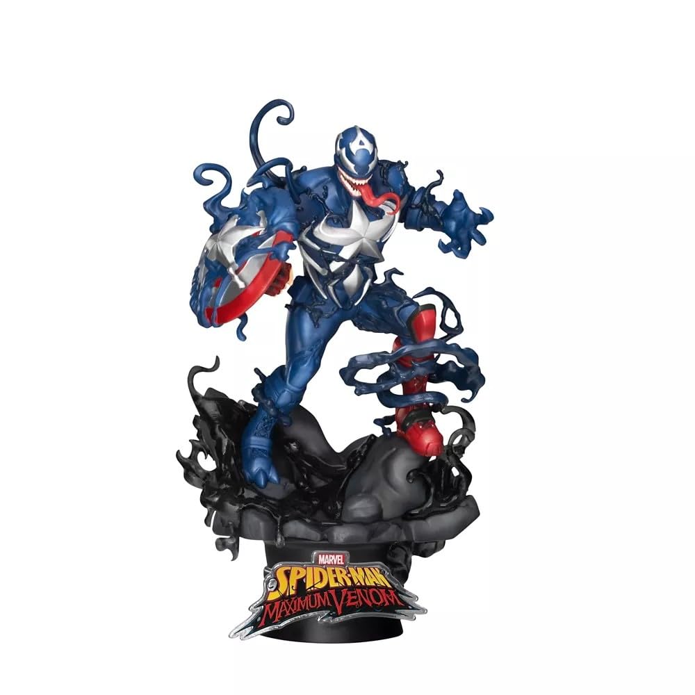 Beast Kingdom Maximum Venom: Captain America DS-065 D-Stage Statue, Multicolor