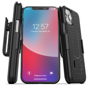 encased duraclip holster for iphone 12 pro max case with belt clip (iphone 12 pro max)