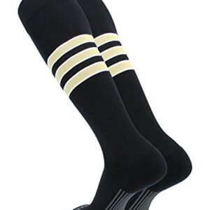 TCK Performance Baseball/Softball Socks (Black/White/Vegas Gold, Medium)