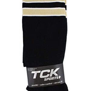 TCK Performance Baseball/Softball Socks (Black/White/Vegas Gold, Medium)