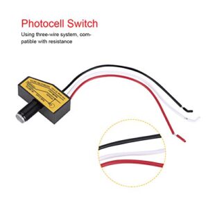 Parluna Photocell Switch, DC Photocell Switch 12 Volt Photocell Switch Low Voltage Photocell Switch Remote Switching Sensor, Sensor Photocell Light Switch Dusk to Till Dawn Mini Light Switching