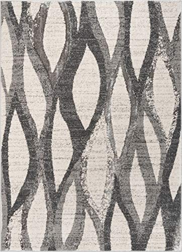 Well Woven Lisbon Toro Modern Ogee Geometric Ivory 7'10" x 9'10" Area Rug