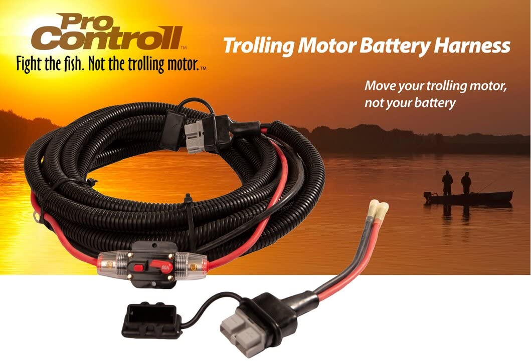 Pro Controll Trolling Motor Quick Connectors Battery Harness Kit with 60 AMP Circuit Breaker Bundle