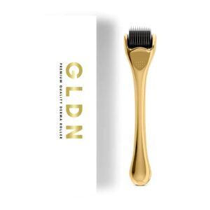 beard roller by gldn luxury collection - ultimate microneedle beard roller for scalp and beard stimulation - beard and hair care kit for men