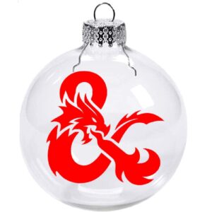merch massacre dungeons dragons rpg gamer christmas ornament shatterproof disc holiday horror