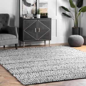 nuloom natosha indoor/outdoor chevron striped accent rug, 2x3, silver