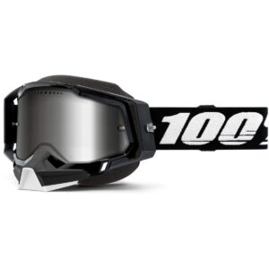 100% racecraft 2 snowmobile anti-fog goggles - powersport racing protective eyewear (st-kith - mirror red lens)