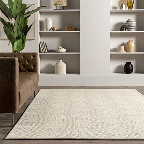 nuLOOM Natural Textured Suzanne Area Rug, 10x14, Cream