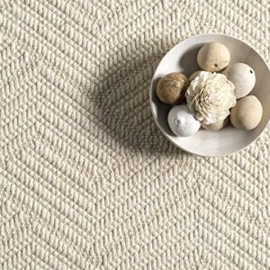 nuLOOM Natural Textured Suzanne Area Rug, 10x14, Cream