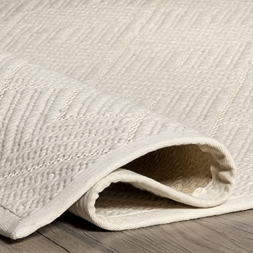 nuLOOM Natural Textured Suzanne Area Rug, 10x14, Cream