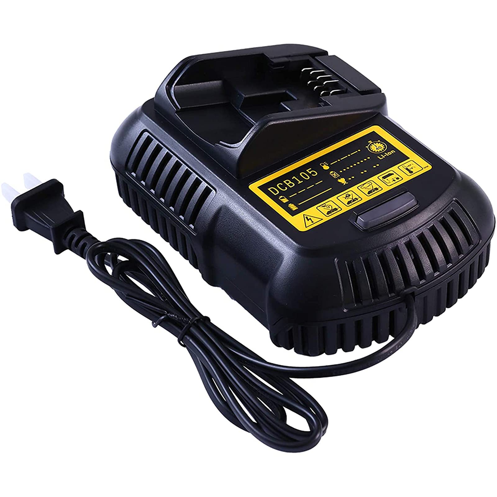 DCB105 Charger Compatible with Dewalt 12V/20V Lithium Battery DCB101 DCB115 DCB107 DCB105 DCB203 DCB204 DCB206 DCB201 DCB120 DCB127