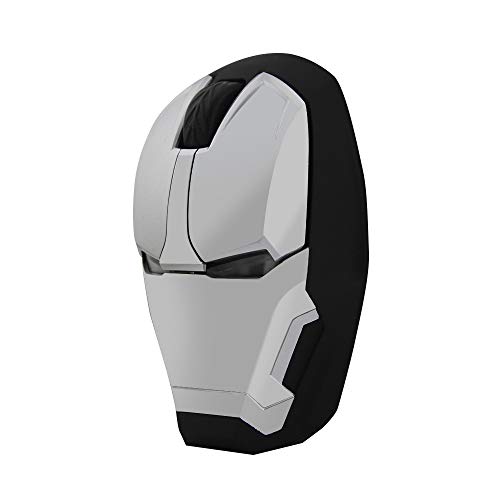 ECOiNVA Wireless Iron Man Mouse 2.4G Optical Computer Mouse for Desktop Laptop PC Mac (Silver)