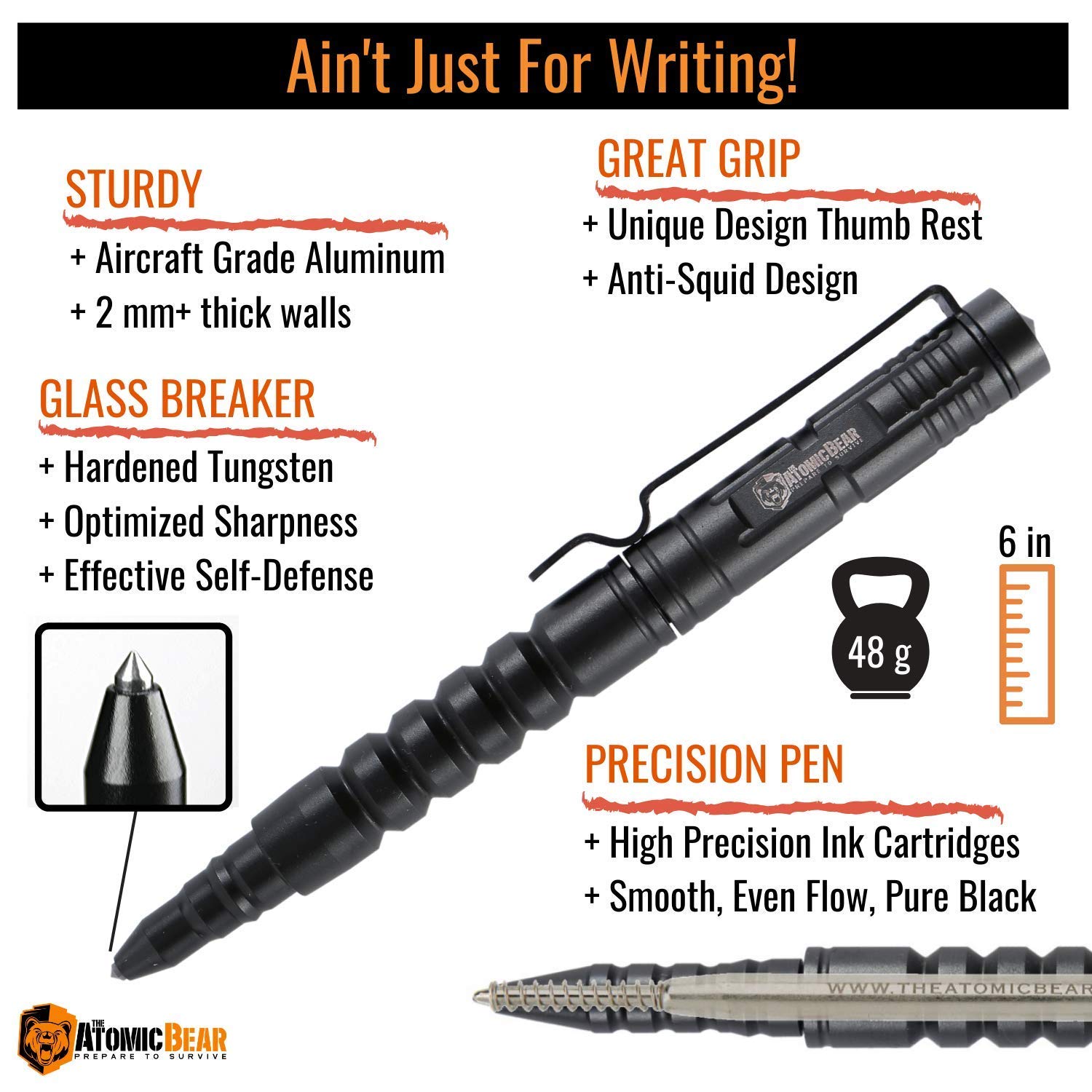 The Atomic Bear Tactical Pen Bundle