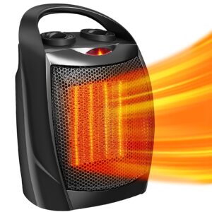 antarctic star space heater,electric portable heater fan for indoor use 1500w/750w etl certified ceramic small mini heater with thermostat, home dorm office desktop and kitchen,black