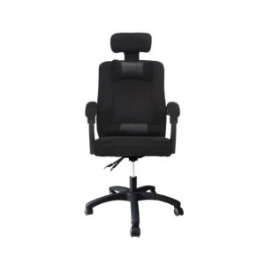 home office chair ergonomic, breathable mesh fabric computer desk task chair swivel, reclining back, adjustable headrest ＆seat height black