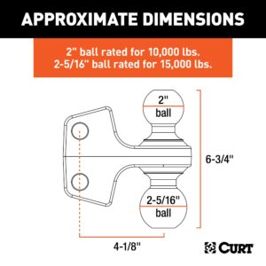 CURT 45952 Replacement Rebellion XD Dual Ball, 2, 2-5/16-Inch, Up to 15K