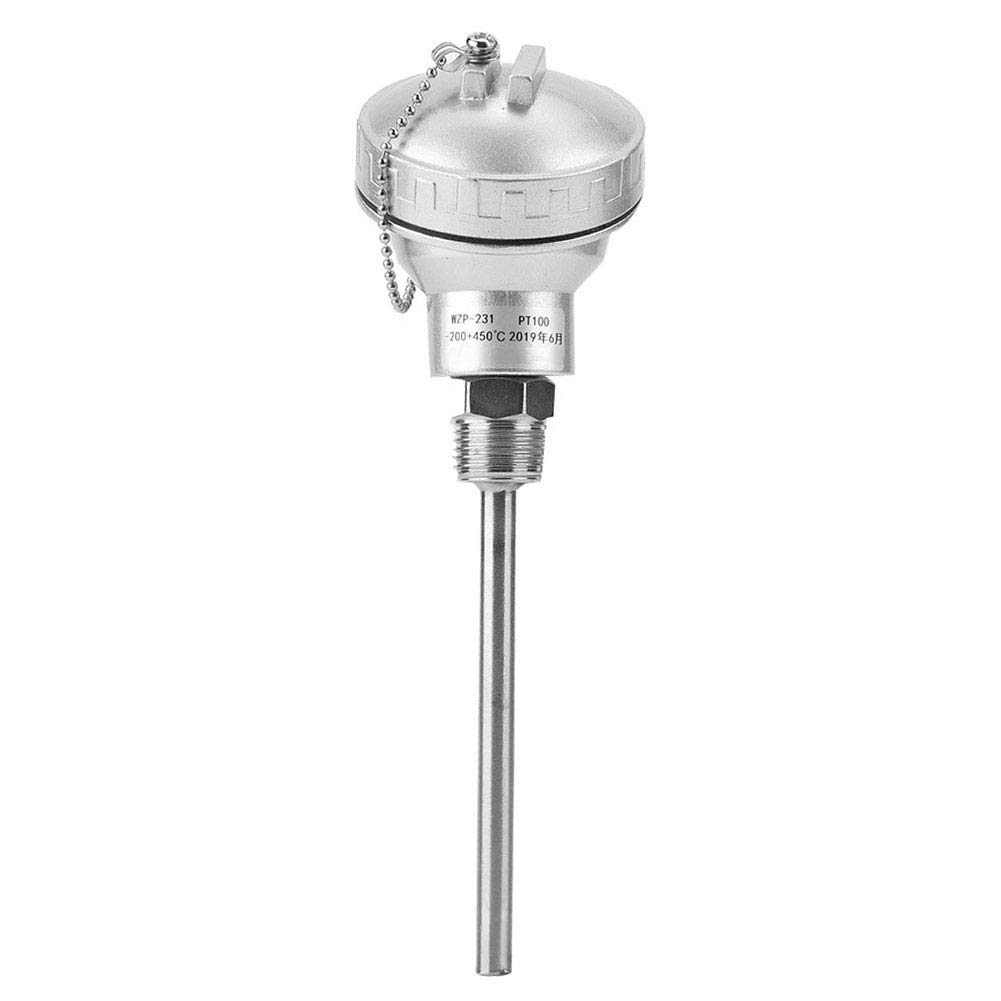 1/2" NPT Thread Thermocouple Terminal Head RTD PT100 Stainless steel Temperature Sensor Probe (100mm)