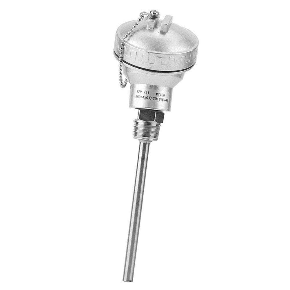 1/2" NPT Thread Thermocouple Terminal Head RTD PT100 Stainless steel Temperature Sensor Probe (100mm)