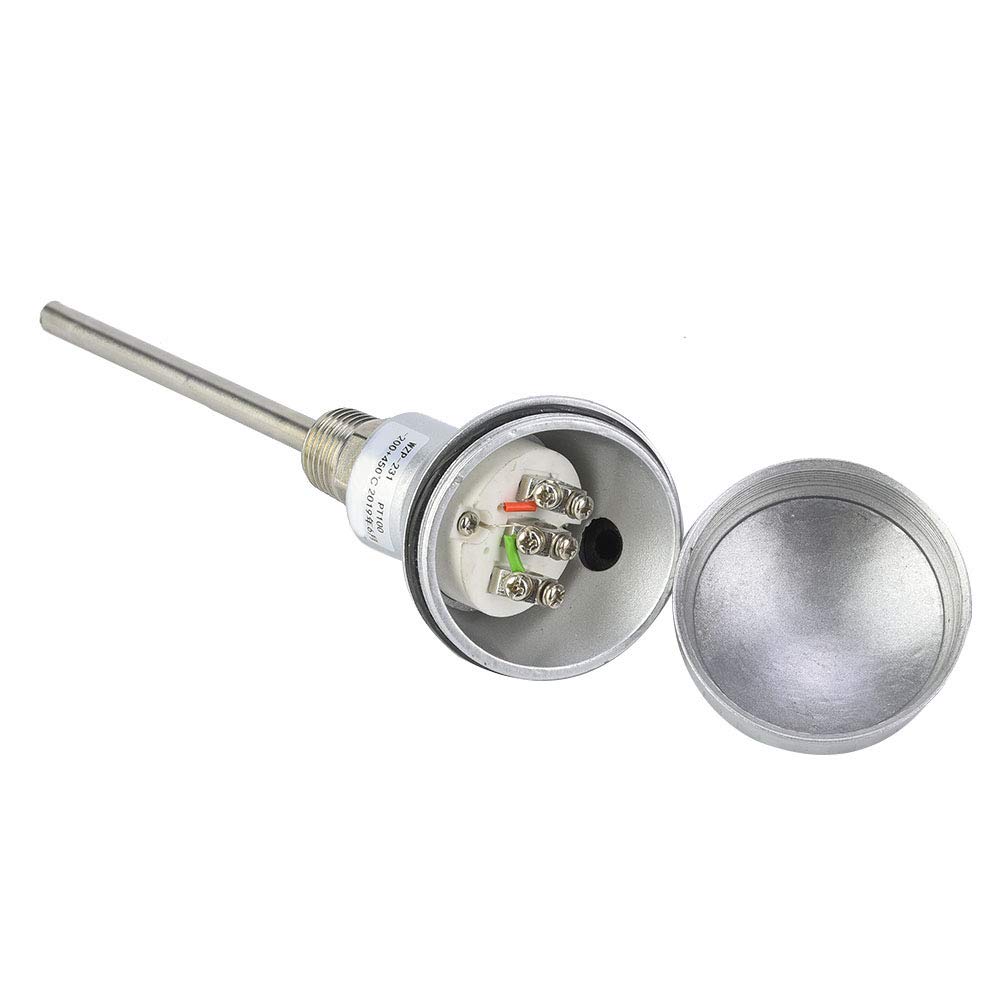 1/2" NPT Thread Thermocouple Terminal Head RTD PT100 Stainless steel Temperature Sensor Probe (100mm)