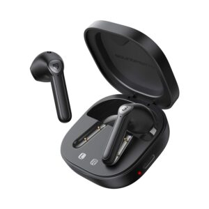 soundpeats trueair2 wireless earbuds bluetooth v5.2 headphones wireless earphones with qualcomm qcc3040 truewireless mirroring 4-mic cvc 8.0 total 25 hrs black