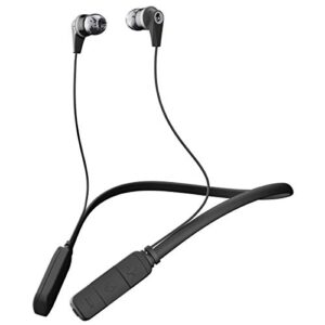 Skullcandy - Ink'd Bluetooth Wireless Earbuds w/Microphone, Noise Isolating Supreme Sound, 8-Hour Rechargeable Battery, Lightweight with Flexible Collar, Black + 5-Pack Face Mask