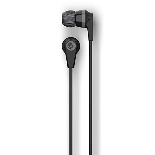 Skullcandy - Ink'd Bluetooth Wireless Earbuds w/Microphone, Noise Isolating Supreme Sound, 8-Hour Rechargeable Battery, Lightweight with Flexible Collar, Black + 5-Pack Face Mask