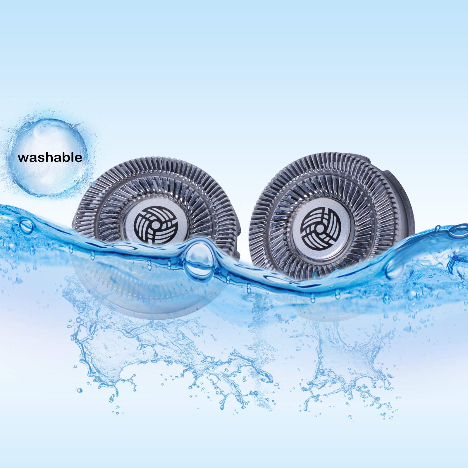 SW-S7105 Replacement Shaver Head Blades Compatible with SW-S7105 Waterproof Electric Razor Wet & Dry Rotary Shavers With Clean Brush