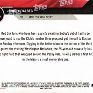 2020 Topps Now Baseball #181 Bobby Dalbec Pre-Rookie Card - Hits Home Run in MLB Debut - Only 1,014 made!