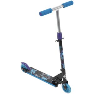 huffy disney frozen electro-light inline scooter for kids, blue