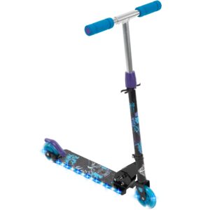 Huffy Disney Frozen Electro-Light Inline Scooter for Kids, Blue