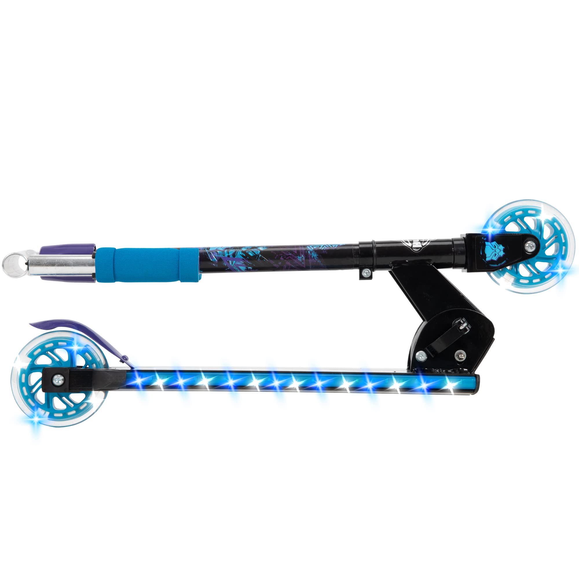 Huffy Disney Frozen Electro-Light Inline Scooter for Kids, Blue