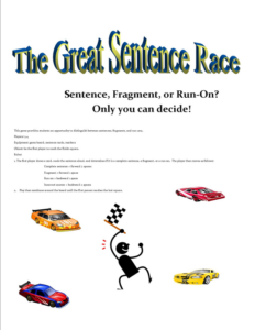 the great sentence race!